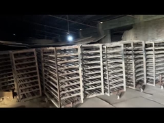 Cocción de tejas rojas en horno de placa