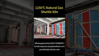 Horno lanzadera a 1250°C para productos cerámicos #kilnmanufacturer #brickfactory #shuttlekiln #gaskiln