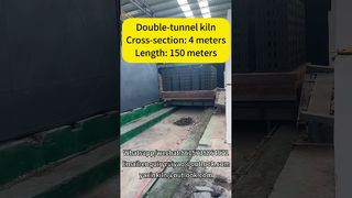 Horno túnel de 150 metros con sección transversal de 4 m para planta de ladrillos de alto rendimiento#brickfactory#tunnelkiln